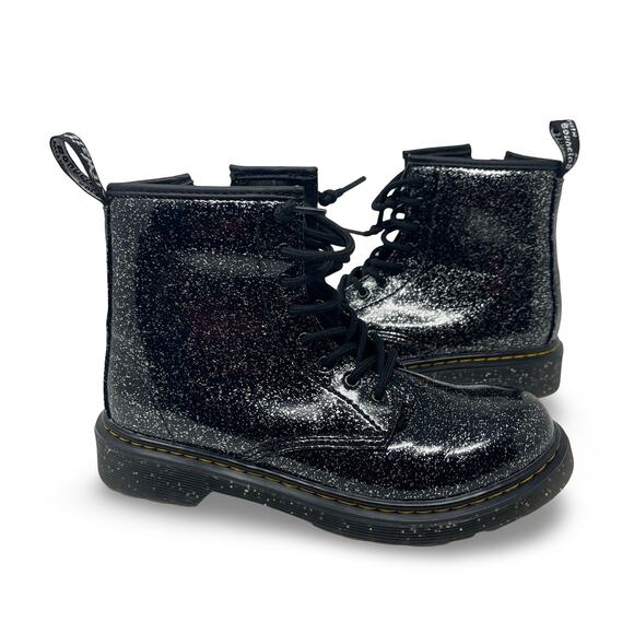 Dr. Martens YOUTH 1460 GLITTER LACE UP BOOTS sz Girl 5 Boy 4 - Picture 1 of 8